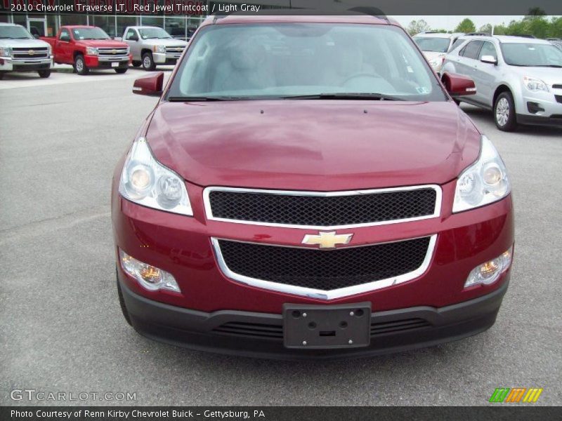 Red Jewel Tintcoat / Light Gray 2010 Chevrolet Traverse LT