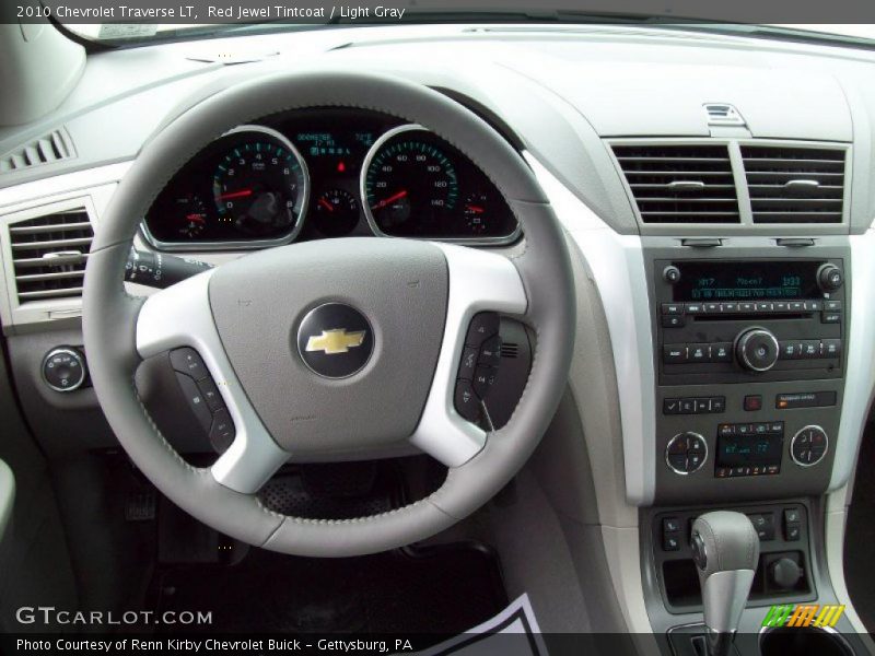 Red Jewel Tintcoat / Light Gray 2010 Chevrolet Traverse LT