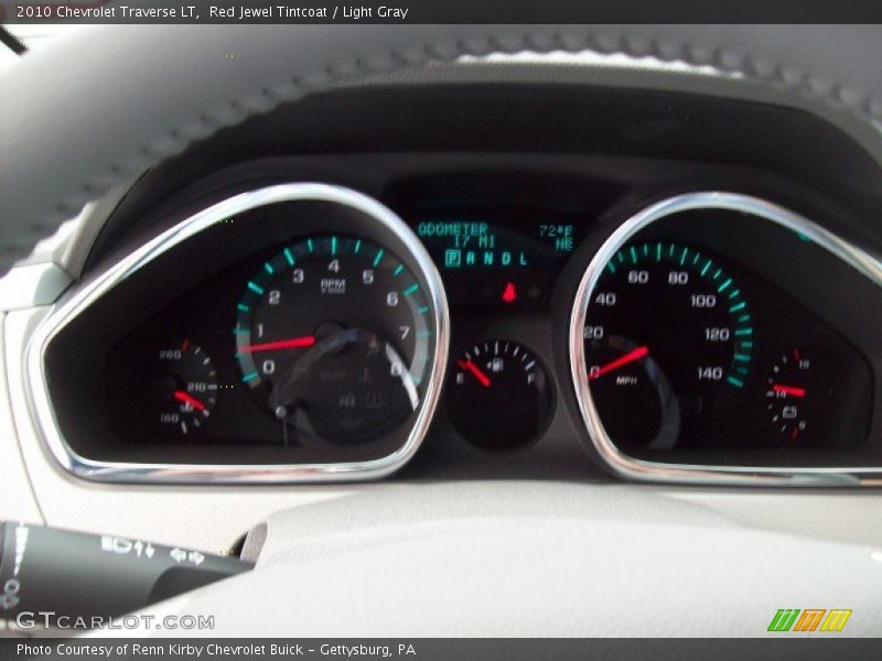 Red Jewel Tintcoat / Light Gray 2010 Chevrolet Traverse LT