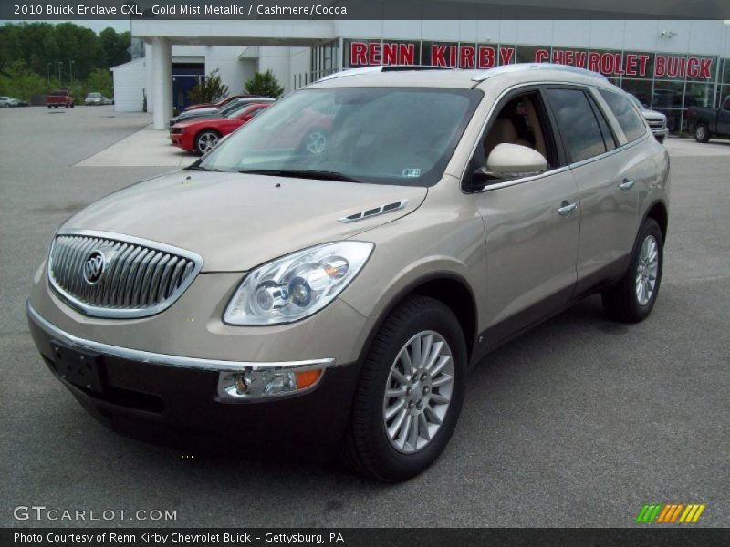 Gold Mist Metallic / Cashmere/Cocoa 2010 Buick Enclave CXL