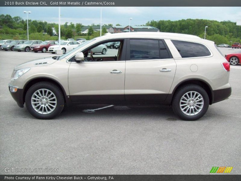 Gold Mist Metallic / Cashmere/Cocoa 2010 Buick Enclave CXL