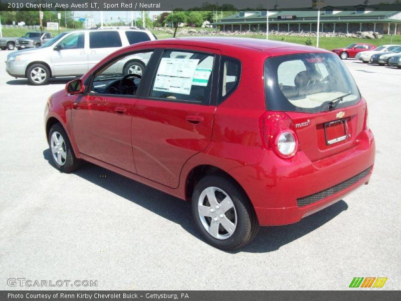 Sport Red / Neutral 2010 Chevrolet Aveo Aveo5 LT