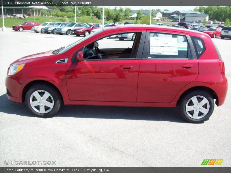 Sport Red / Neutral 2010 Chevrolet Aveo Aveo5 LT