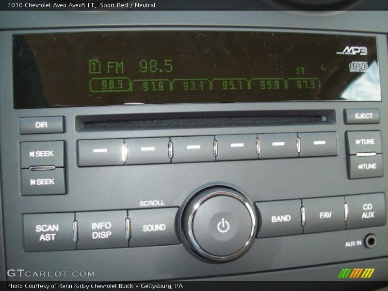 Sport Red / Neutral 2010 Chevrolet Aveo Aveo5 LT