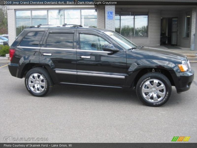 Black / Dark Khaki/Light Graystone 2008 Jeep Grand Cherokee Overland 4x4