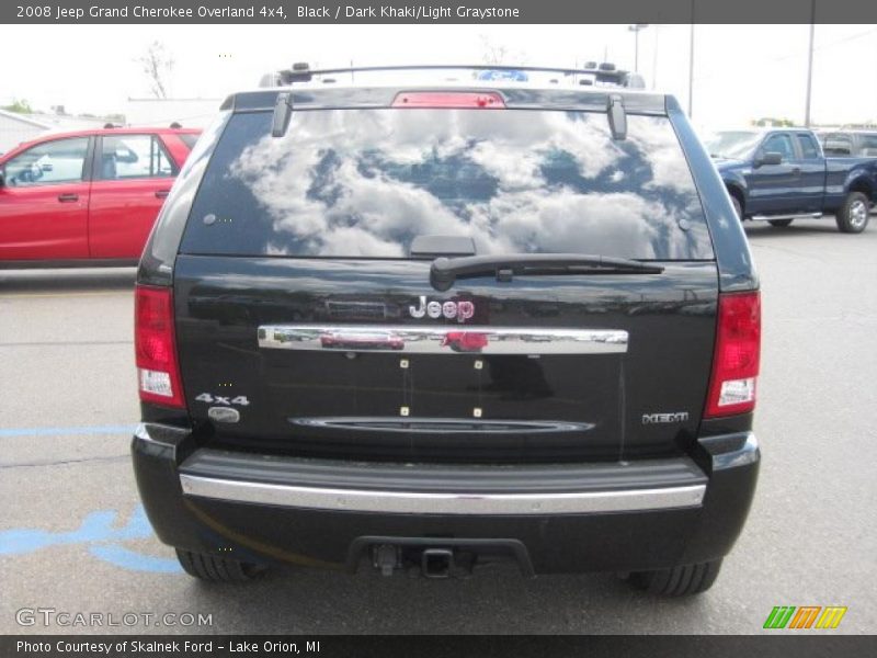 Black / Dark Khaki/Light Graystone 2008 Jeep Grand Cherokee Overland 4x4