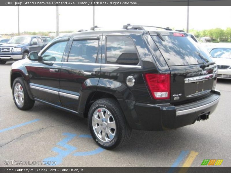 Black / Dark Khaki/Light Graystone 2008 Jeep Grand Cherokee Overland 4x4