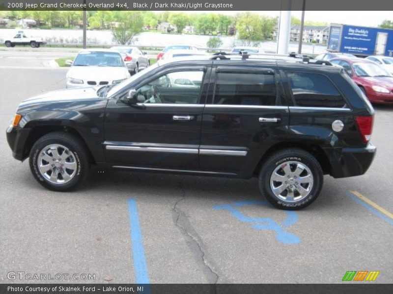 Black / Dark Khaki/Light Graystone 2008 Jeep Grand Cherokee Overland 4x4