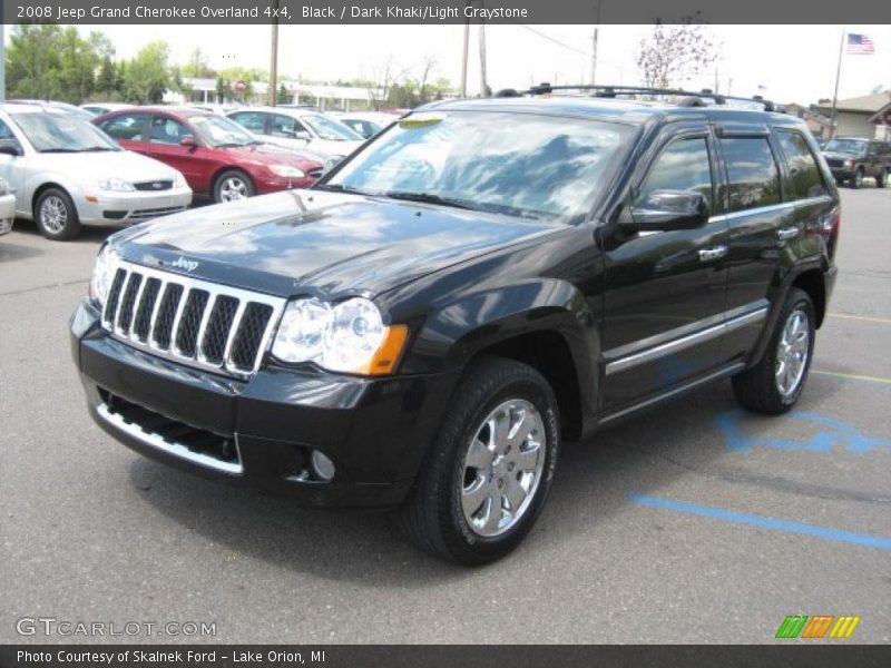 Black / Dark Khaki/Light Graystone 2008 Jeep Grand Cherokee Overland 4x4