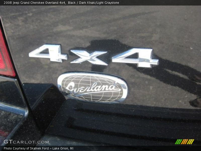 Black / Dark Khaki/Light Graystone 2008 Jeep Grand Cherokee Overland 4x4