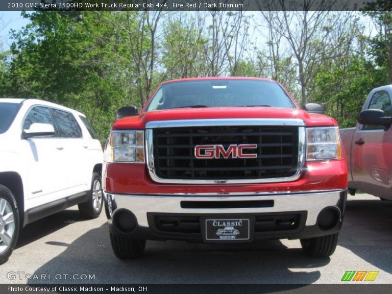 Fire Red / Dark Titanium 2010 GMC Sierra 2500HD Work Truck Regular Cab 4x4