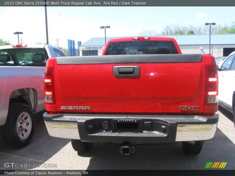 Fire Red / Dark Titanium 2010 GMC Sierra 2500HD Work Truck Regular Cab 4x4