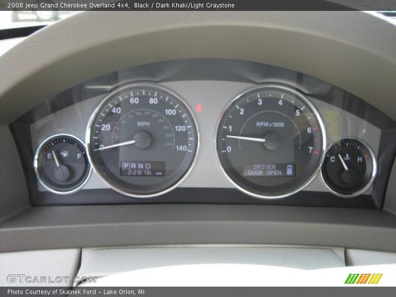 Black / Dark Khaki/Light Graystone 2008 Jeep Grand Cherokee Overland 4x4