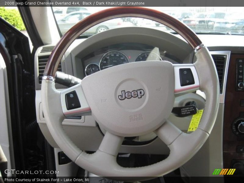 Black / Dark Khaki/Light Graystone 2008 Jeep Grand Cherokee Overland 4x4