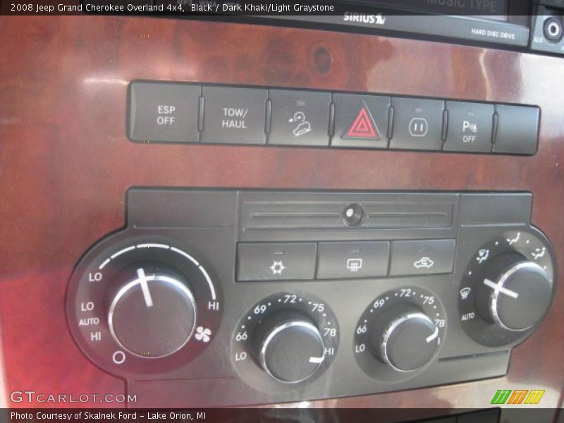Black / Dark Khaki/Light Graystone 2008 Jeep Grand Cherokee Overland 4x4