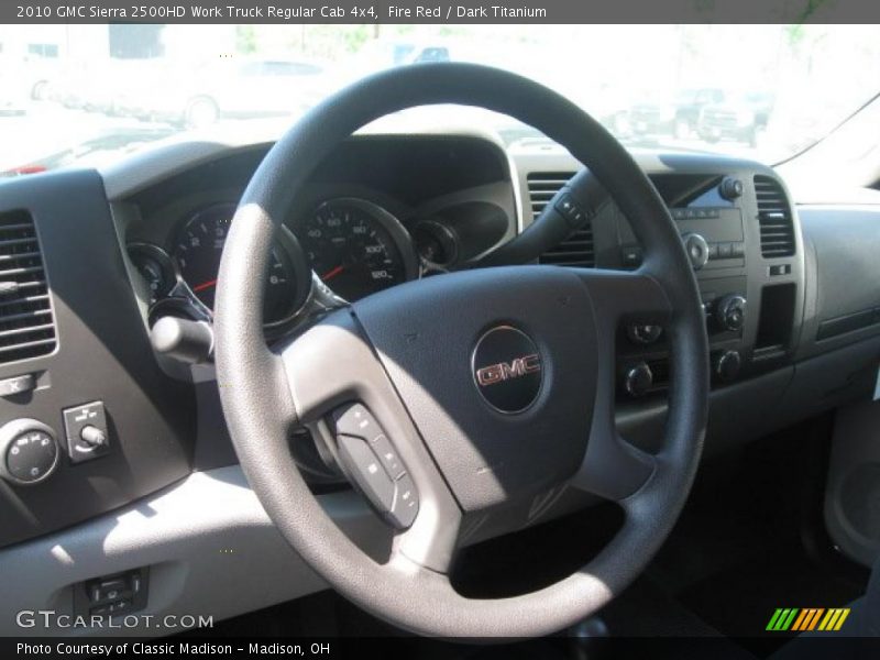 Fire Red / Dark Titanium 2010 GMC Sierra 2500HD Work Truck Regular Cab 4x4