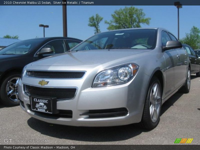 Silver Ice Metallic / Titanium 2010 Chevrolet Malibu LS Sedan