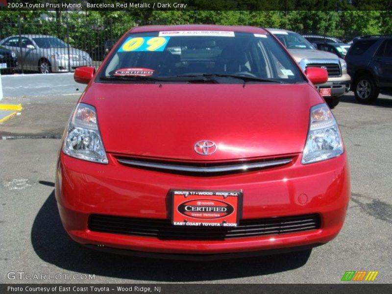 Barcelona Red Metallic / Dark Gray 2009 Toyota Prius Hybrid
