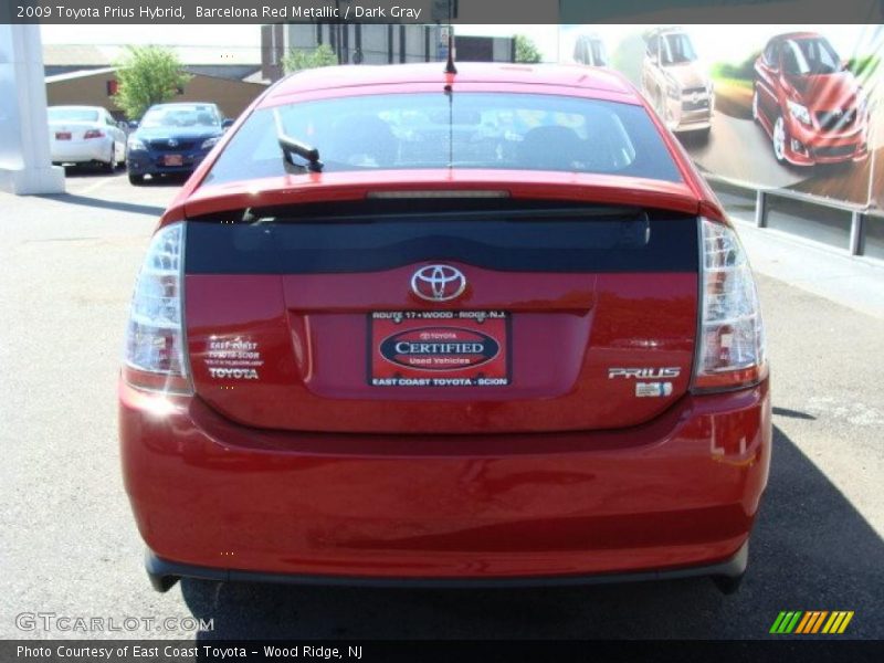 Barcelona Red Metallic / Dark Gray 2009 Toyota Prius Hybrid