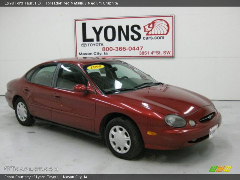 Toreador Red Metallic / Medium Graphite 1998 Ford Taurus LX