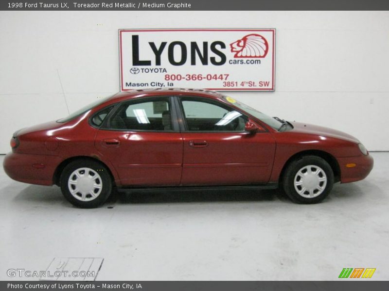 Toreador Red Metallic / Medium Graphite 1998 Ford Taurus LX