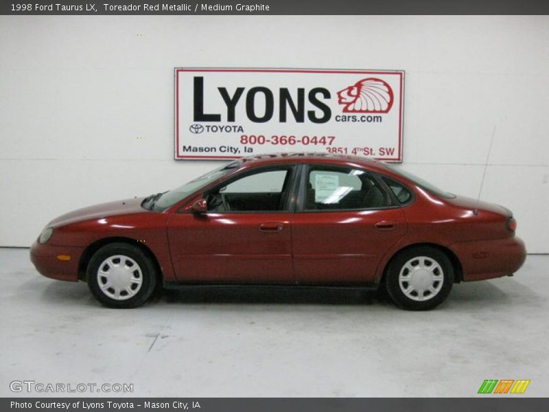 Toreador Red Metallic / Medium Graphite 1998 Ford Taurus LX