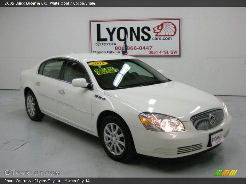 White Opal / Cocoa/Shale 2009 Buick Lucerne CX