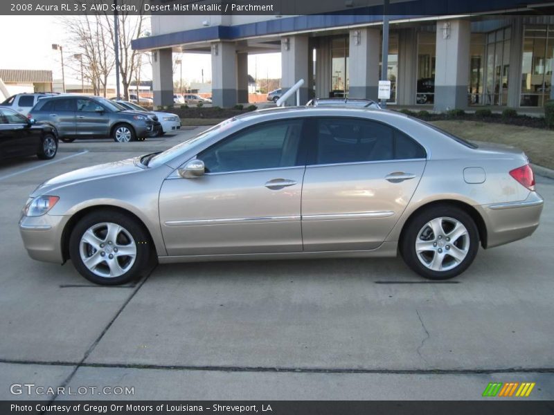 Desert Mist Metallic / Parchment 2008 Acura RL 3.5 AWD Sedan