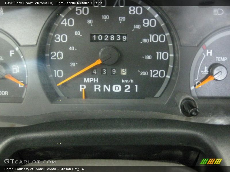 Light Saddle Metallic / Beige 1996 Ford Crown Victoria LX