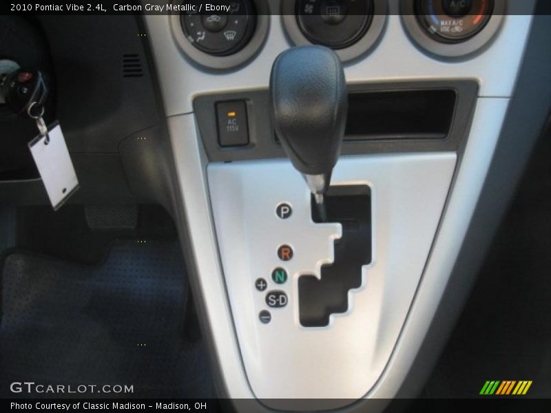 Carbon Gray Metallic / Ebony 2010 Pontiac Vibe 2.4L