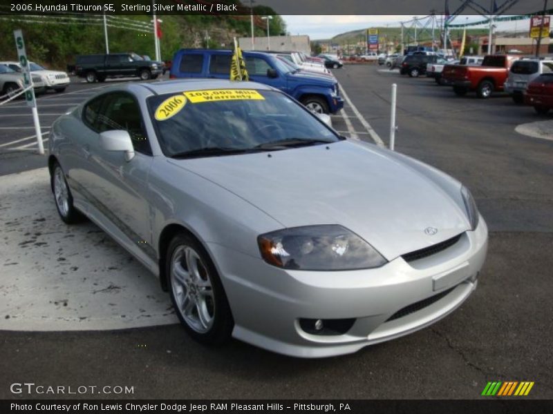 Sterling Silver Metallic / Black 2006 Hyundai Tiburon SE
