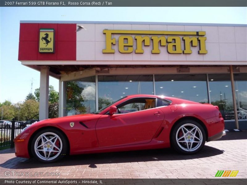 Rosso Corsa (Red) / Tan 2007 Ferrari 599 GTB Fiorano F1