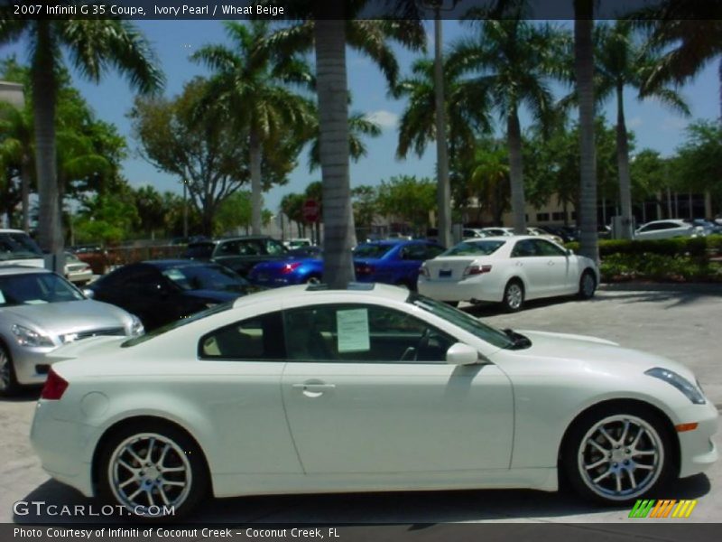 Ivory Pearl / Wheat Beige 2007 Infiniti G 35 Coupe