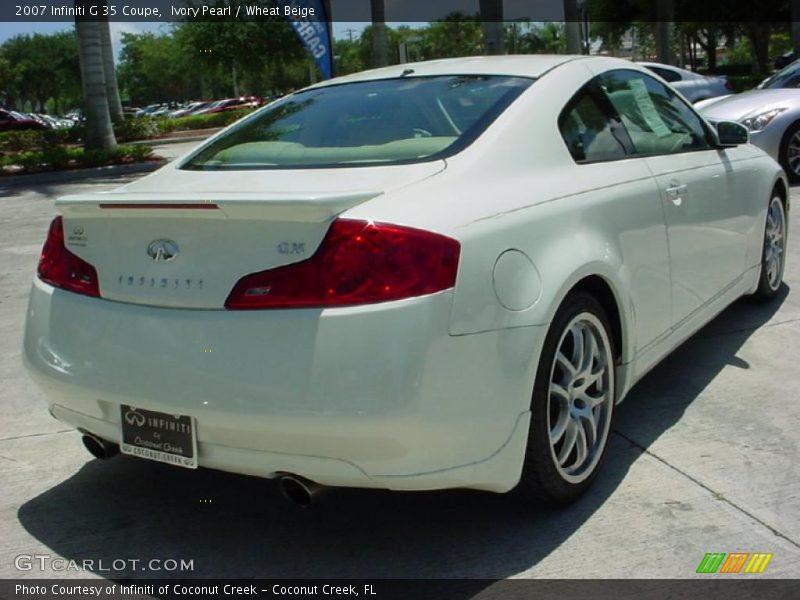 Ivory Pearl / Wheat Beige 2007 Infiniti G 35 Coupe
