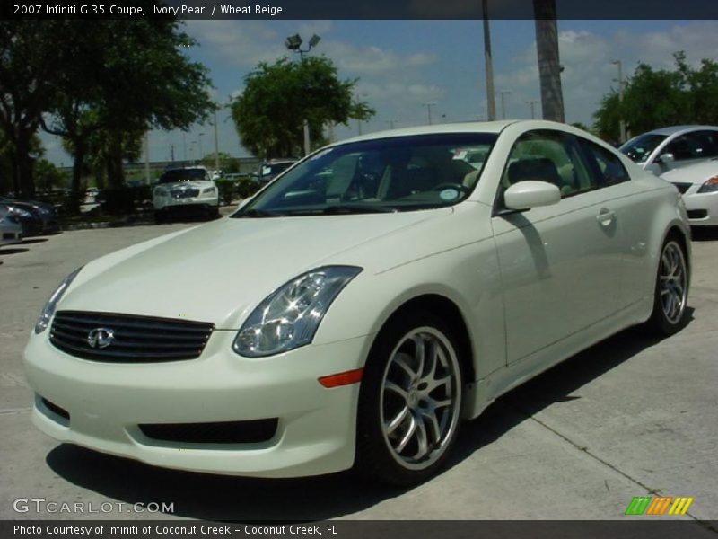 Ivory Pearl / Wheat Beige 2007 Infiniti G 35 Coupe