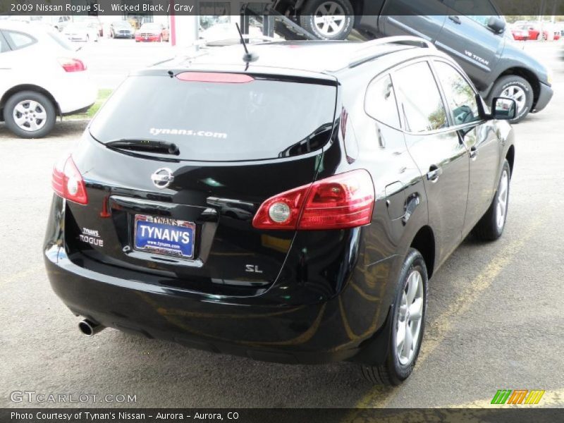 Wicked Black / Gray 2009 Nissan Rogue SL