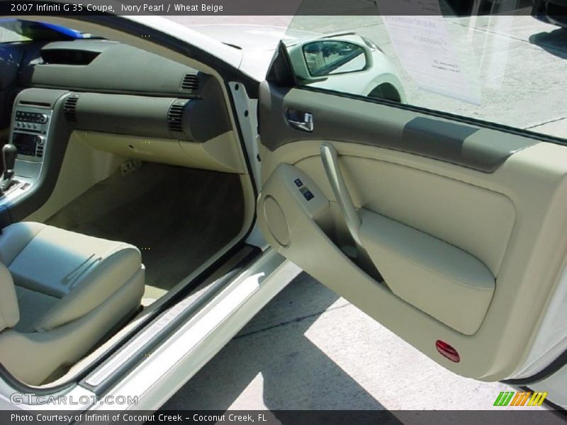 Ivory Pearl / Wheat Beige 2007 Infiniti G 35 Coupe