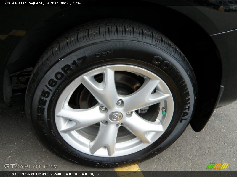 Wicked Black / Gray 2009 Nissan Rogue SL