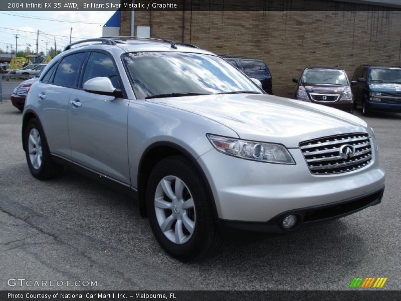 Brilliant Silver Metallic / Graphite 2004 Infiniti FX 35 AWD