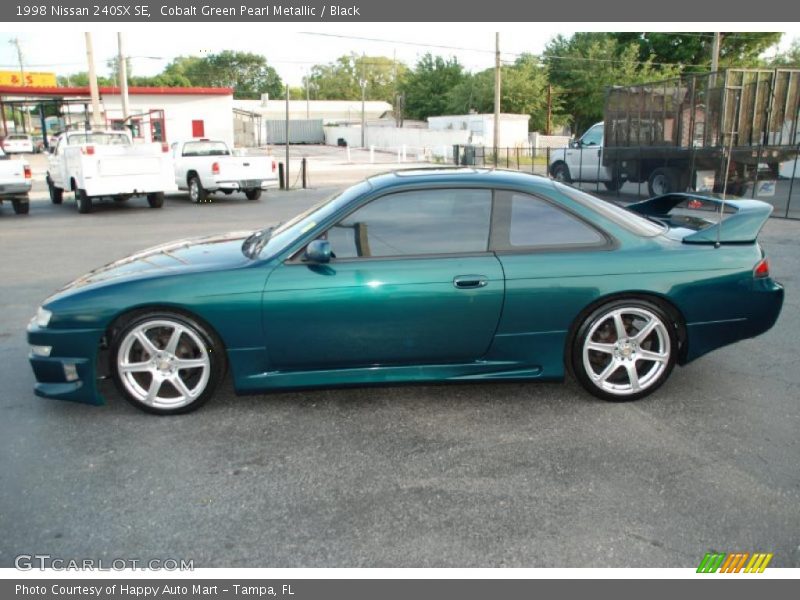 Cobalt Green Pearl Metallic / Black 1998 Nissan 240SX SE