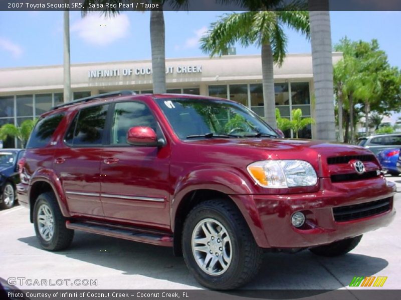 Salsa Red Pearl / Taupe 2007 Toyota Sequoia SR5