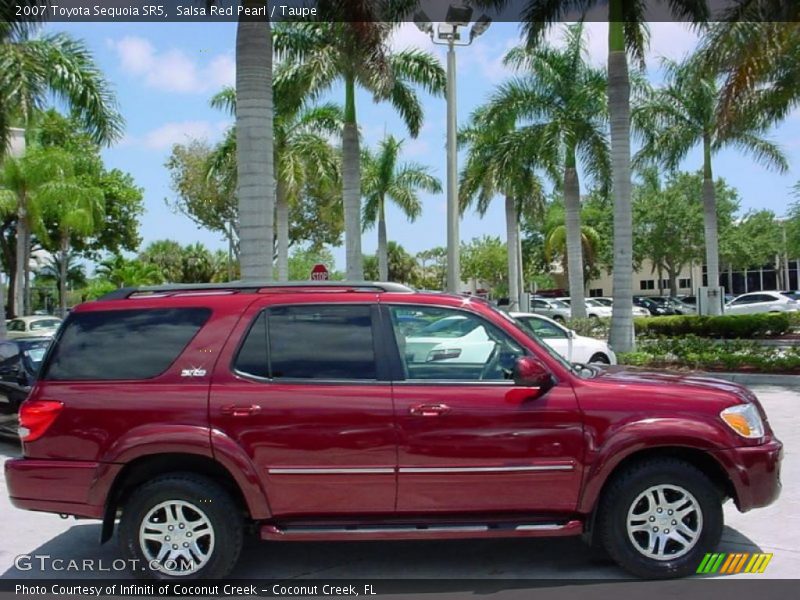 Salsa Red Pearl / Taupe 2007 Toyota Sequoia SR5
