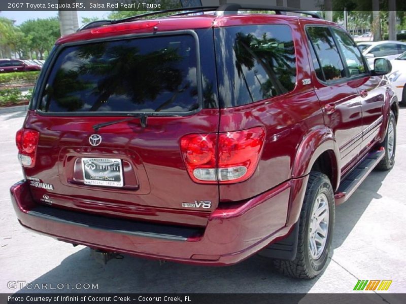 Salsa Red Pearl / Taupe 2007 Toyota Sequoia SR5