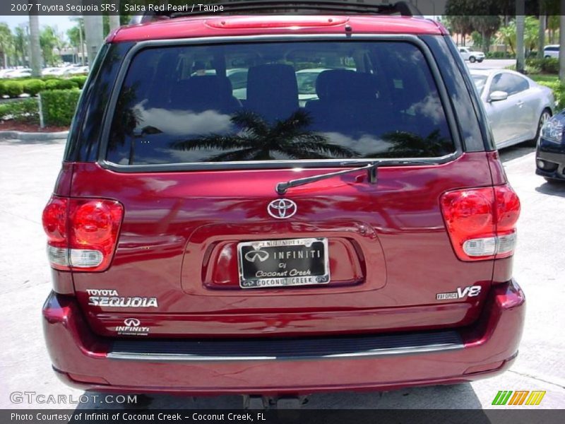 Salsa Red Pearl / Taupe 2007 Toyota Sequoia SR5