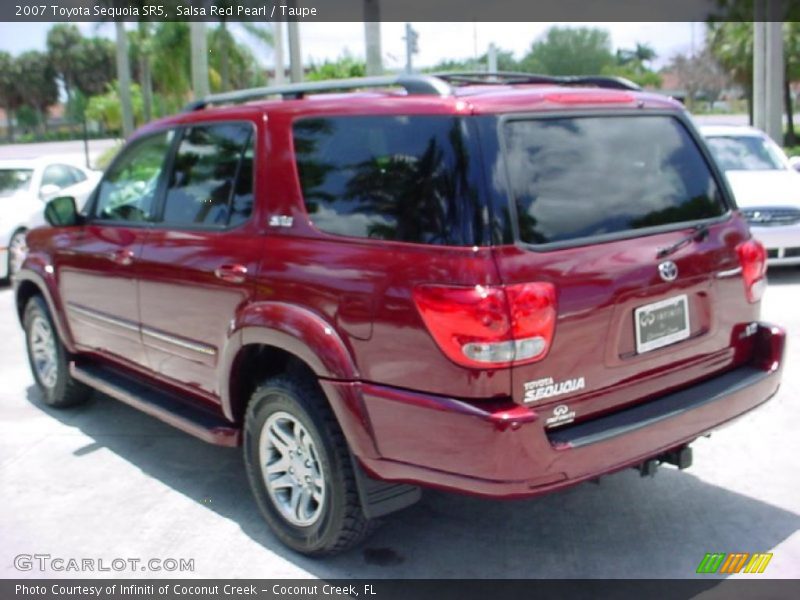Salsa Red Pearl / Taupe 2007 Toyota Sequoia SR5