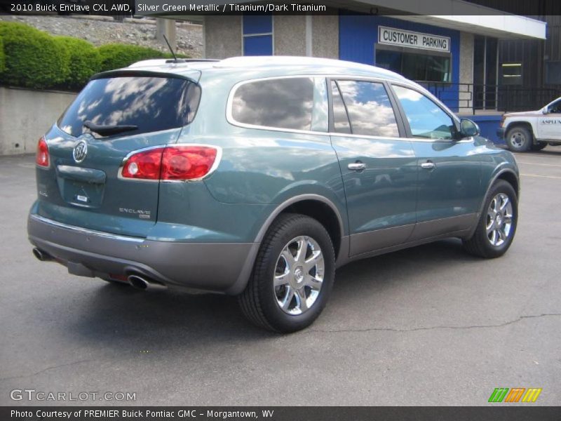 Silver Green Metallic / Titanium/Dark Titanium 2010 Buick Enclave CXL AWD