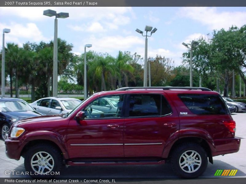 Salsa Red Pearl / Taupe 2007 Toyota Sequoia SR5