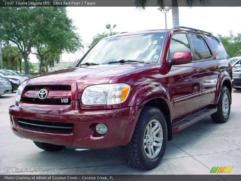 Salsa Red Pearl / Taupe 2007 Toyota Sequoia SR5