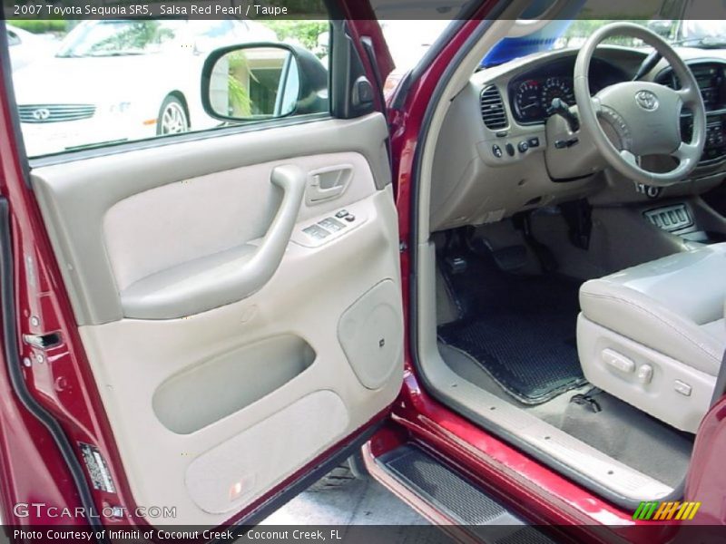 Salsa Red Pearl / Taupe 2007 Toyota Sequoia SR5