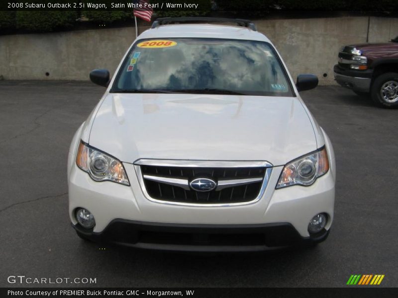 Satin White Pearl / Warm Ivory 2008 Subaru Outback 2.5i Wagon